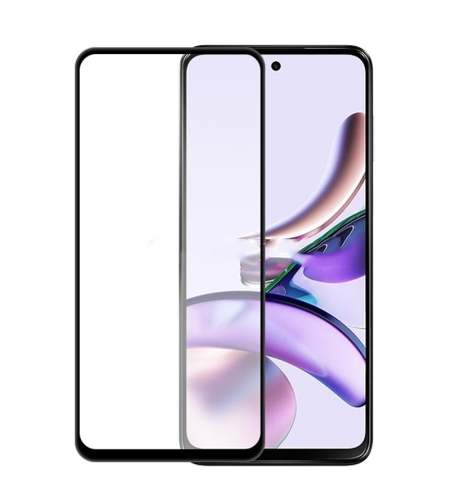 Folie Sticla Securizata pentru Motorola G13, Flippy, Compatibila cu Motorola Moto g13, Full Glue, Margini Negre, Transparent