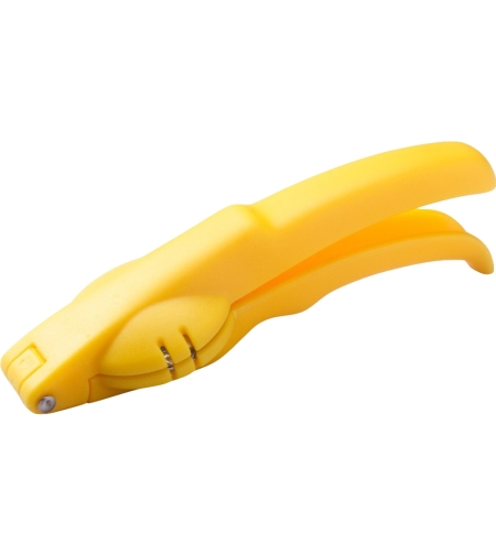 Dispozitiv de spart nuci si castane Flippy, ABS si otel, 17.5 x 5.5 x 5 cm, usor de utilizat, galben