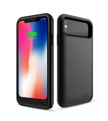 Acumulator extern iFans Battery Case 4000 mAh pentru Apple iPhone X, Negru