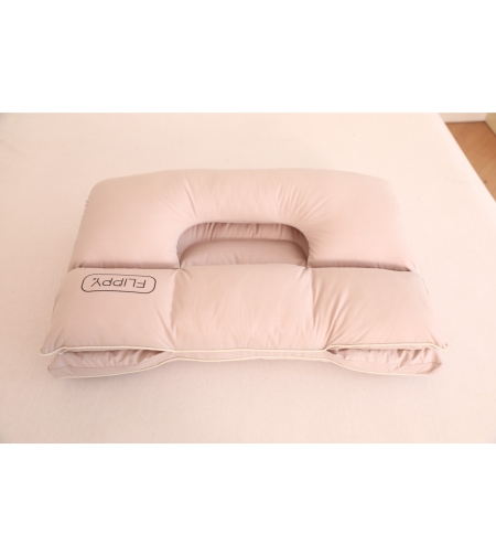 Perna Ortopedica 3 in 1, Flippy, Strat Dublu, Protectie Cervicala, pentru Adulti, 45 x 70 cm, Gri
