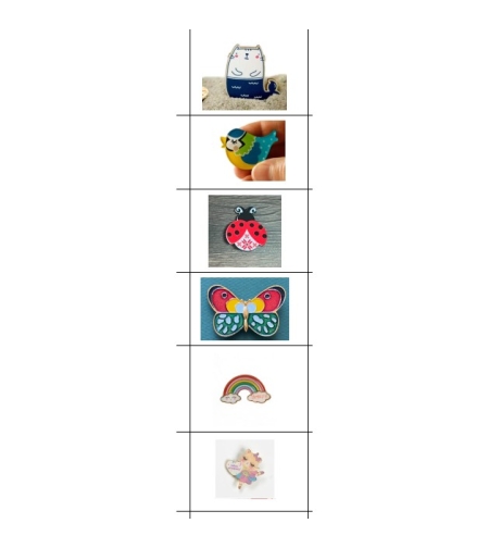 Set 12 Brose Martisor pentru Copii Modele Mixate