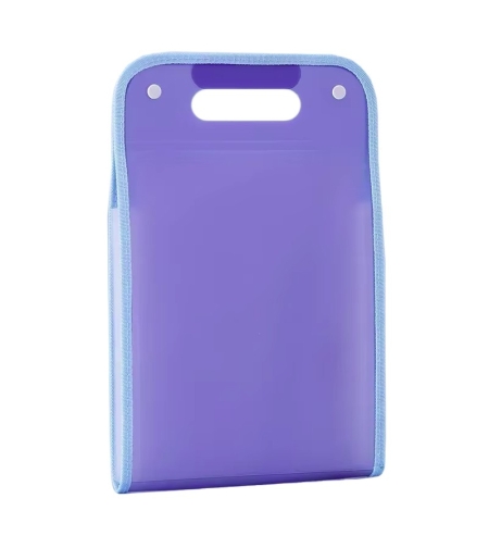 Suport Vertical pentru Hartii A4, Flippy, Suport Portabil pentru Hartie A4 cu Maner, PP, pentru Depozitare Hartii si Documente, 37x24.3 cm, Mov