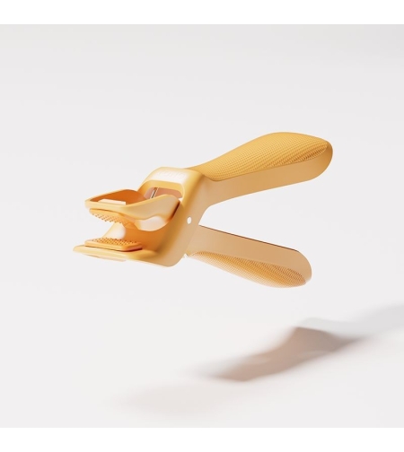 Cleste pentru Boluri, Flippy, Anti-Alunecare, din ABS si Silicon, Extindere, pentru Oale, Tigai, de Uz Casnic, Rezistent la Temperaturi Inalte, 16x 10.5 x 3.6 cm Galben