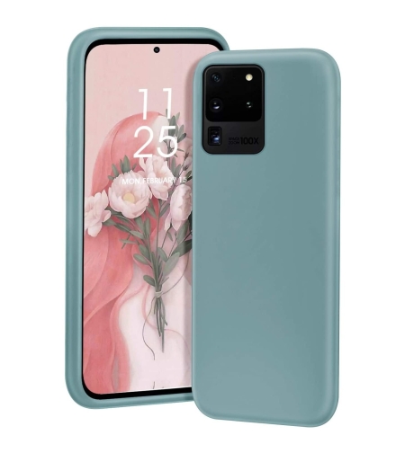 Husa protectie Flippy compatibila cu Samsung S20 Ultra Liquid Silicone Case Verde