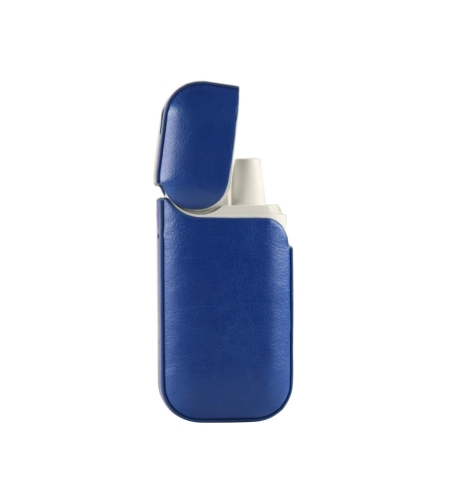 Husa Flippy pentru IQOS 2.4 Plus, Capac de Protectie, Anti Soc si Zgarieturi, din Piele Ecologica, 43 g, 12 x 6 x 2.5 cm, Albastru