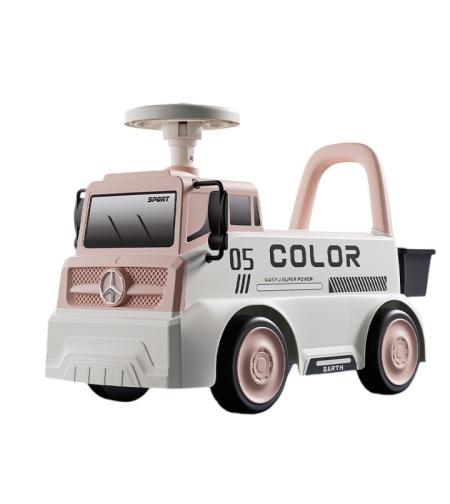 Mașinuță pentru copii, Flippy, 3 ani, Model Camion, Sport, Claxon, Cutie Depozitare, 62x26x40 cm, Roz