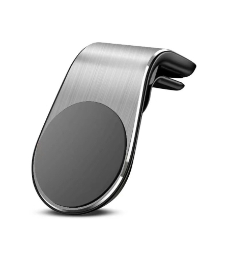 Suport de Telefon, Flippy, pentru Ventilatie, din ABS si Magnet, 3.8 x 3.7 x 6.2 cm, Universala, Argintiu