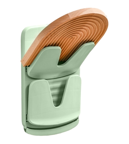 Suport de Bucatarie, Flippy, pentru Capace/Tocatoare, din Plastic, Colectare Apa Scursa, Montare fara Perfoarare, 33.3 x 20.7 x 3.5 cm, Verde
