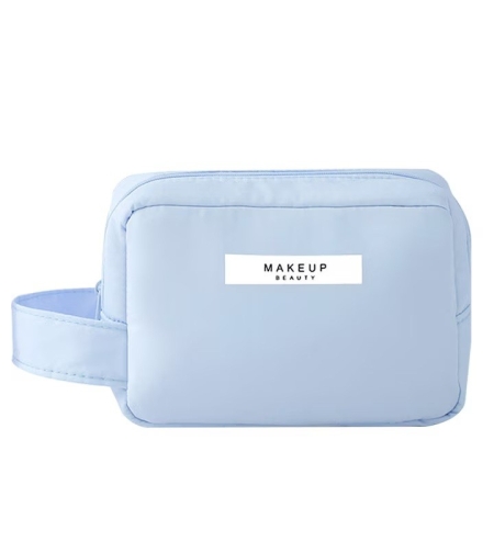 Portfard, Flippy, cu Maner, Material Impermeabil, pentru Cosmetice, 16 x 11 x 7 cm, Albastru