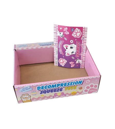 Ambalaj pentru Jucarii Antistres Squishy, Flippy, cu Revenire Lenta, Pinch Family, Multicolor