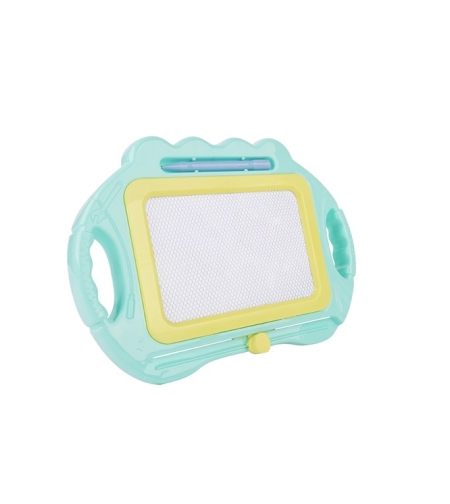 Tabla Magnetica pentru desen Flippy, Pix, forma dreptunghi, dimensiuni 23x17 cm, Dezvolta Creativitatea, cu picioare suport, Albastru
