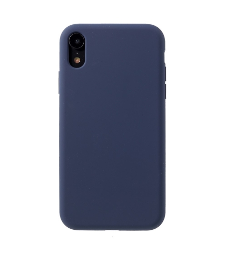 Husa protectie compatibila cu Apple iPhone XR Liquid Silicone Case Albastru inchis