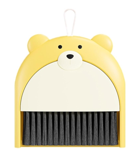 Set Matura si Faras, Flippy, Pentru Birou, din PP, Model Ursulet, 23.5 x 18 cm, Galben
