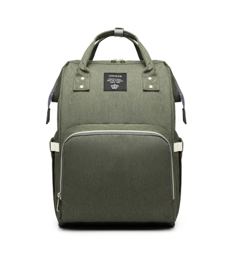Rucsac Multifunctional pentru Mamici, Flippy, din Panza Oxford, Compartimentare Multipla, Impermeabil, 43 x 18 x 26 cm, Verde Army
