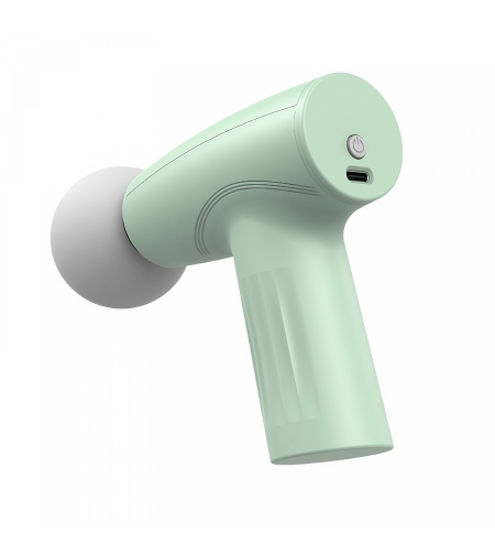Mini Aparat de Masaj, Flippy, Tip Pistol, Incarcare USB Tip C, Portabil, Pentru Relaxare Musculara, Autonomie 120 Min, 3 Trepte de Viteza, Verde