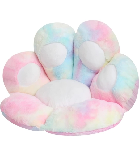 Perna Decorativa, Flippy, Model Laba de Pisica, din Plus, pentru Scaun/Canapea/Podea, 80 x 70 cm, Multicolor