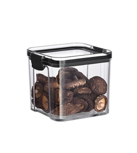 Recipient din Plastic, Flippy, pentru Alimente/Obiecte, Inchidere Ermetica, 10.2 x 9.8 cm, 700 ml, Transparent