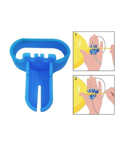 Dispozitiv de Legat Baloane, Flippy, din Plastic, pentru Mana, 6.5 x 5.5 cm, Albastru