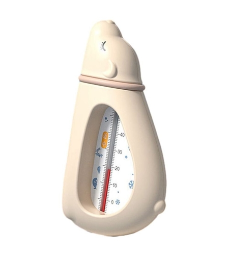 Termometru pentru Baie, Flippy, Plutitor, Rezistent la apa, Multifunctional, Model Urs Polar, 15x7.5x4 cm, Roz