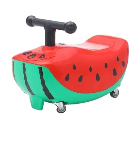 Masinuta pentru Copii, Flippy, Model Pepene Rosu, 4 Roti, Anti-Rasturnare, 1-3 Ani, Impingere, Rosu/Verde
