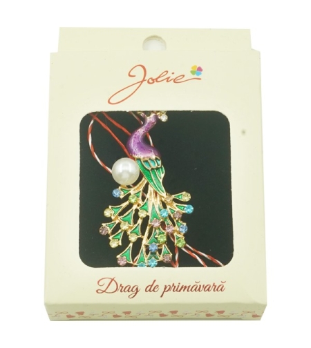 Brosa Multicolora Jolie model Paun