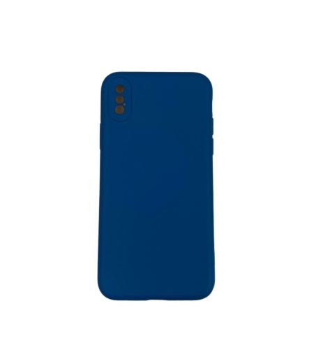Husa protectie compatibila cu Apple iPhone X Liquid Silicone Case Albastru inchis