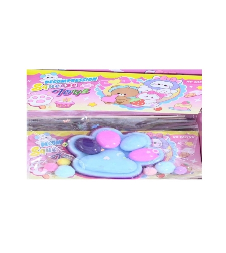 Jucarie Antistres Squishy, Flippy, Labuta de Pisica Squeeze Toys, cu Revenire Lenta, 7.5 cm, Model 270517, Multicolor