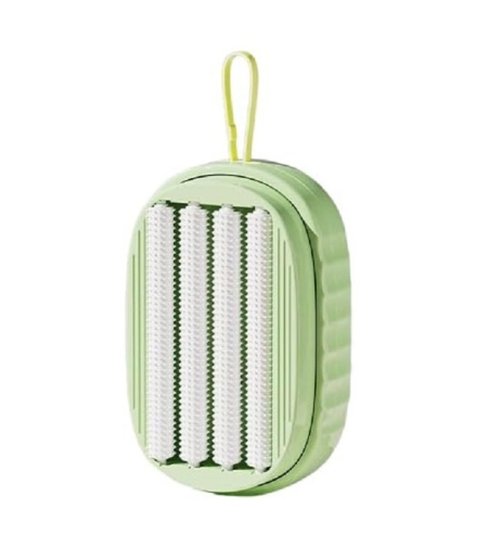 Perie de Spalat Haine, Flippy, cu Dispenser pentru Detergent, 4 Perii de Curatare, din ABS + PS, Verde