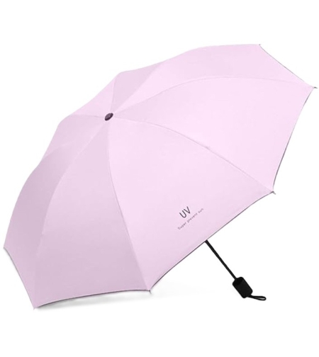 Umbrela, Flippy, Protectie UV Soare, Protectie Ploaie, Pliabila, din Vinil si Otel, 96 x 67 cm, Roz
