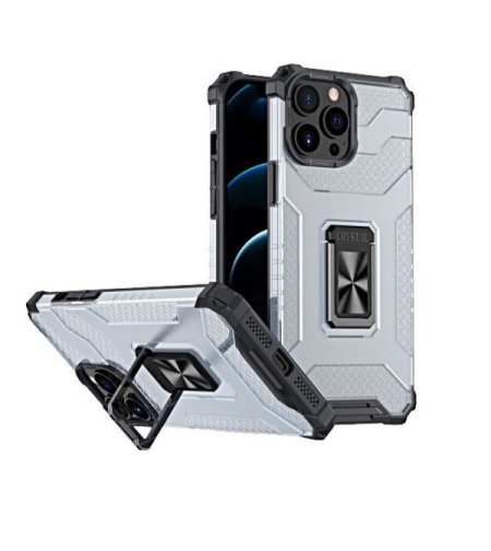 Husa de protectie Flippy compatibila cu Apple iPhone 13 Pro Acrylic Armor cu suport Negru