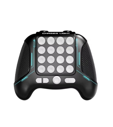 Jucarie Interactiva Pop It, Flippy, Tip Consola, Anti-Stres, 5 Moduri de Joc, din ABS si Silicon, +3 Ani, Sunete si Lumini Model Controller, Negru