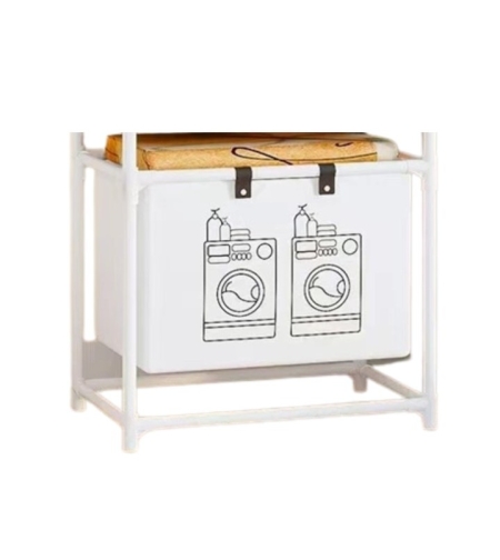 Cos de Rufe, Flippy, 1 Cos, Cadru de Otel Inoxidabil, 97 x 44 x 57 cm, Alb