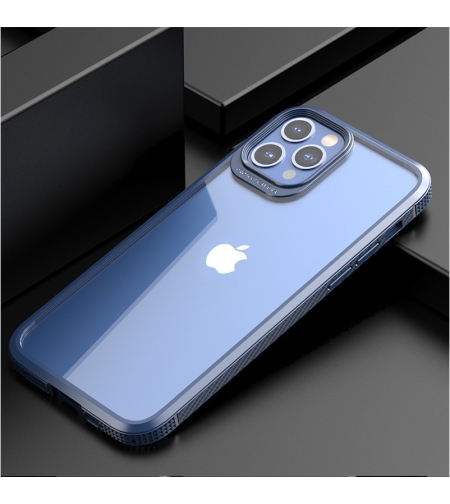 Husa Hibrid Defender MG Series pentru iPhone 14, Flippy, Protectie Antisoc, Albastru