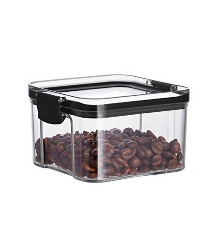 Recipient din Plastic, Flippy, pentru Alimente/Obiecte, Inchidere Ermetica, 10.2 x 6.6 cm, 460 ml, Transparent
