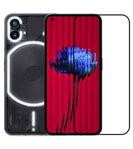Folie Sticla Securizata, Flippy, Compatibila cu Nothing Phone 1, Full Glue, Margini Negre, Transparent