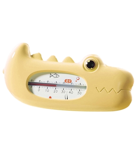 Termometru pentru Baie, Flippy, Plutitor, Rezistent la apa, Multifunctional, Model Crocodil, 2.7x6.5x3.7 cm, Galben