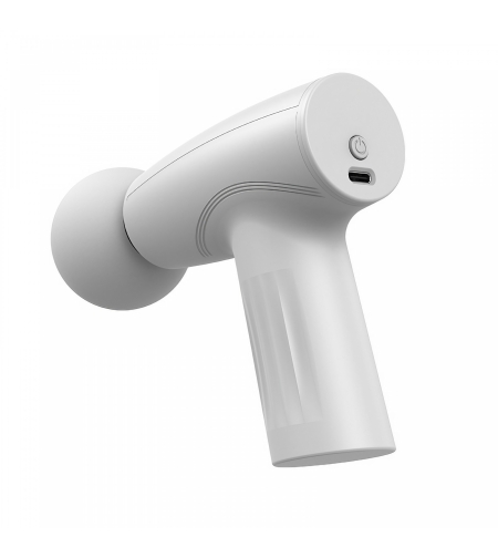 Mini Aparat de Masaj, Flippy, Tip Pistol, Incarcare USB Tip C, Portabil, Pentru Relaxare Musculara, Autonomie 120 Min, 3 Trepte de Viteza, Alb