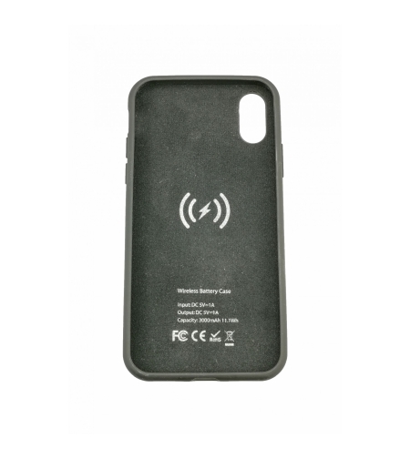 Acumulator extern iFans Battery Case 3000 mAh Wireless pentru Apple iPhone X, Negru