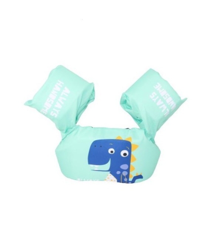 Vesta de salvare pentru copii cu aripioare de inot, Flippy, Verde, Model dragon