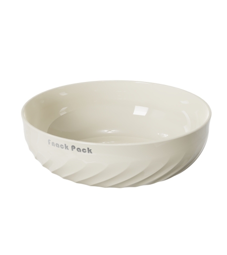 Bol cu un Singur Strat, Flippy, pentru Fructe, Legume, Snacks, 22.4x9 cm, Crem