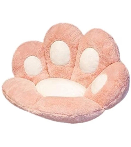 Perna Decorativa, Flippy, Model Laba de Pisica, din Plus, pentru Scaun/Canapea/Podea, 80 x 70 cm, Roz