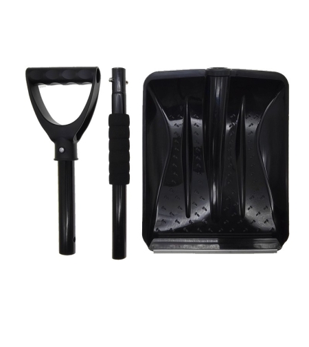 Lopata de Zapada, Flippy, Multifunctionala, Demontabila, cu Maner Antiderapant, Aluminiu, Plastic, Solutia pentru Iarna, pentru Deszapezire, 80x11x25.7 cm, Neagra