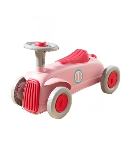 Masinuta Ride-On Flippy, cu Sistem Anti-Rasturnare, Claxon pe Volan, 1-6 Ani, 60 x 28 x 34 cm, Roz