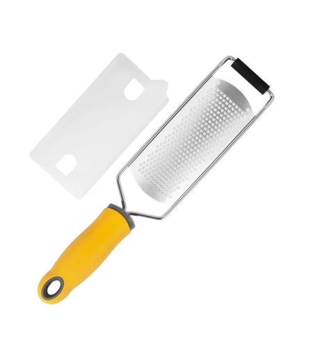 Razatoare manuala Flippy, perie inclusa, Inox, usor de utilizat, 31x6.7 cm, Galben