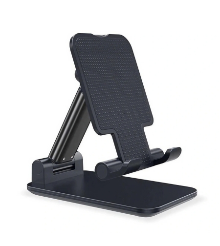 Suport extensibil de birou, Flippy, cu brat telescopic, pentru smartphone sau tableta, pliabil, Universal, Negru