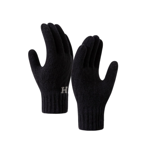 Manusi de Barbat, Flippy, Model H, Functie Touchscreen (ecran tactil), Material Acril Tricotat, Manseta Elastica, Interior Catifelat, Marime Universala, Negru