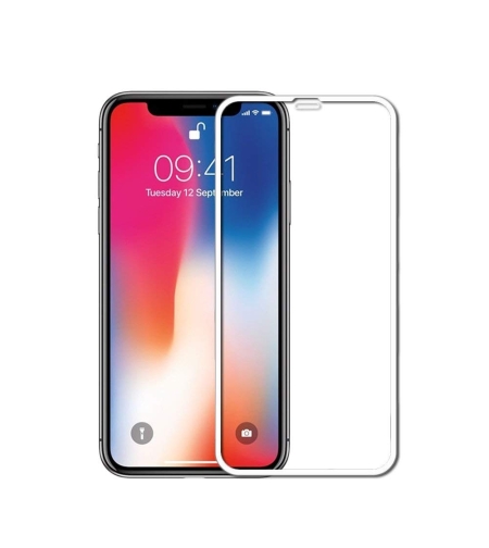 Folie de Sticla Securizata pentru Apple iPhone 15 Pro Max, Flippy, Luminous, Margine Fosforescenta Neon din Silicon, Mat, Anti-Amprenta, Protectie Completa, 9H, Alb