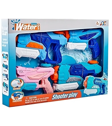 Set 4x Pistol cu Apa pentru Copii, Flippy, 6ani+, Multicolor, 2x 550 ML +  2x 300 ML