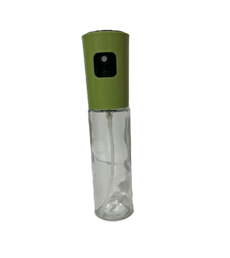 Pulverizator Ulei, Otet, Flippy, din Sticla, 100 ml, Reincarcabil, 18.3 x 4.3 cm, Masura 90 ml, Capac Mat, Verde