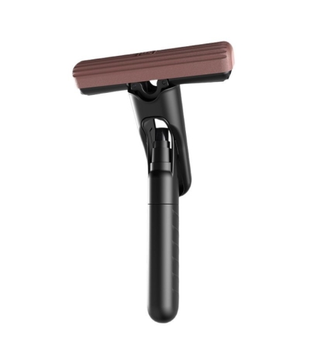 Mop Plat cu Pulverizare, Flippy, Recipient pentru Solutie de Suprafete, Geamuri, Interior Auto, Maner Scurt, Usor de Utilizat, Sistem de Stoarcere, 15.5 x 15.5 x 12.5 cm, Negru